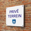 10x10cm Aluminium Dibond Tekstbordje (ONTWERP ZELF)