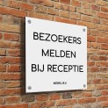 10x10cm Aluminium Dibond Tekstbordje (ONTWERP ZELF)