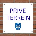 10x10cm Aluminium Dibond Tekstbordje (ONTWERP ZELF)